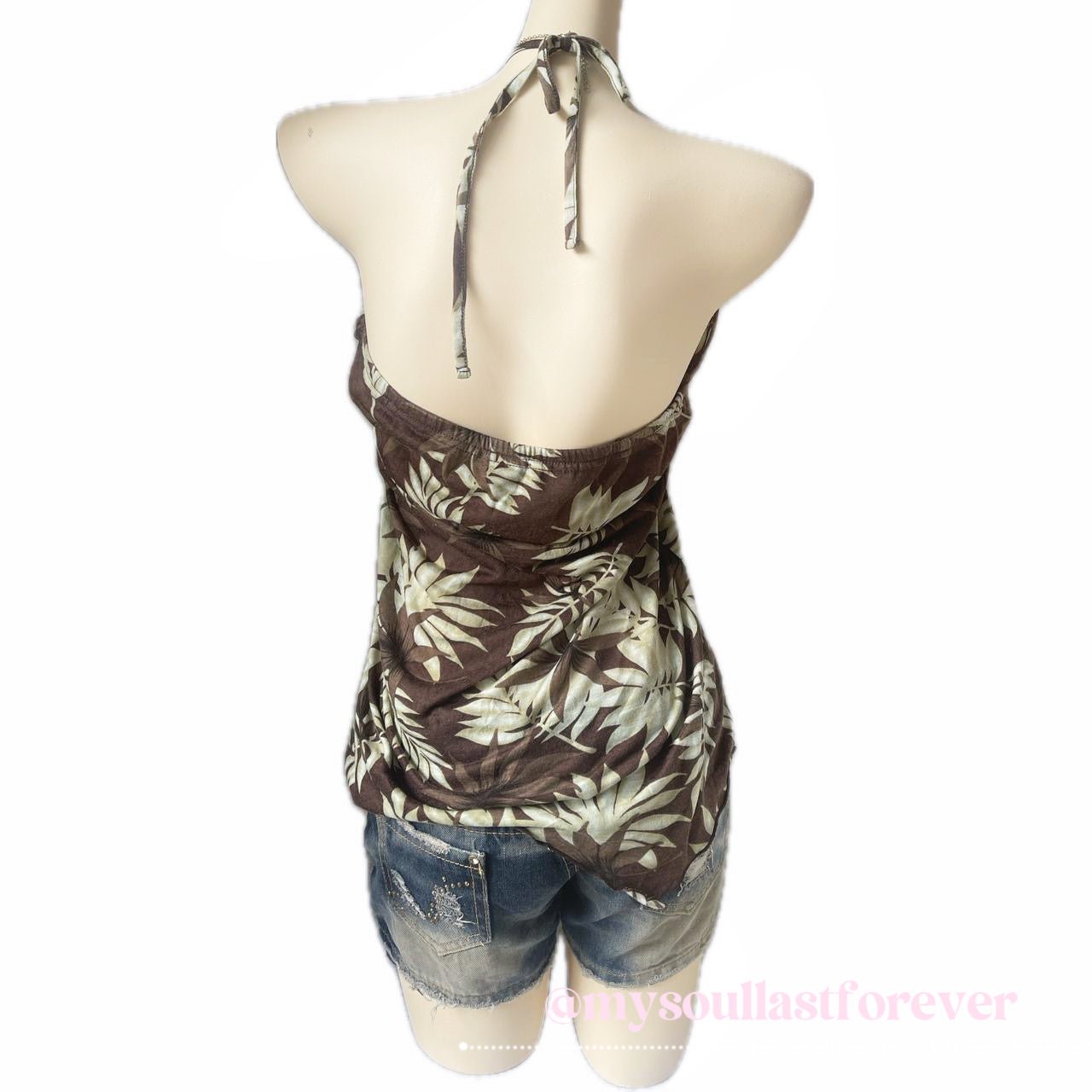 Vintage Sweanall archive aesthetic floral halter top - Mysoullastforever