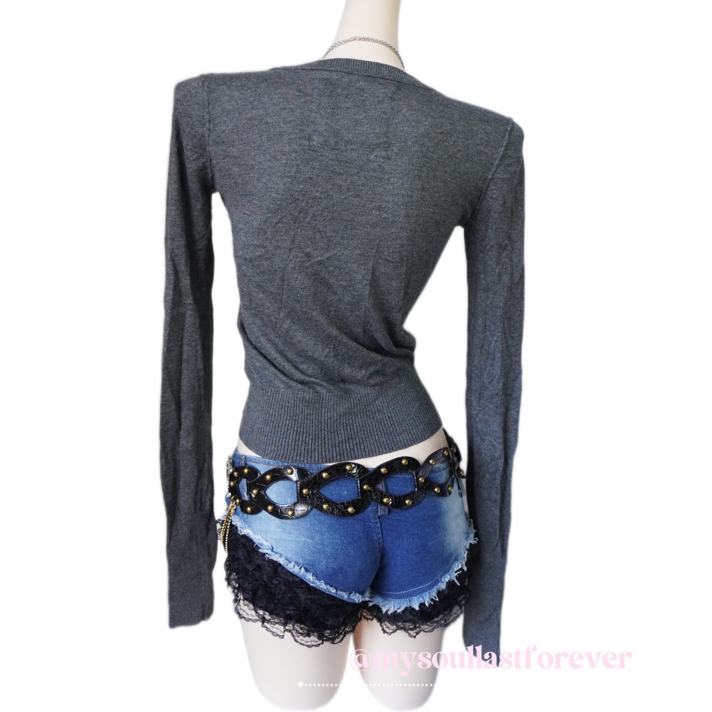 Vintage Abercrombie & Fitch shouju ruffle knit button up knit cardigan - Mysoullastforever