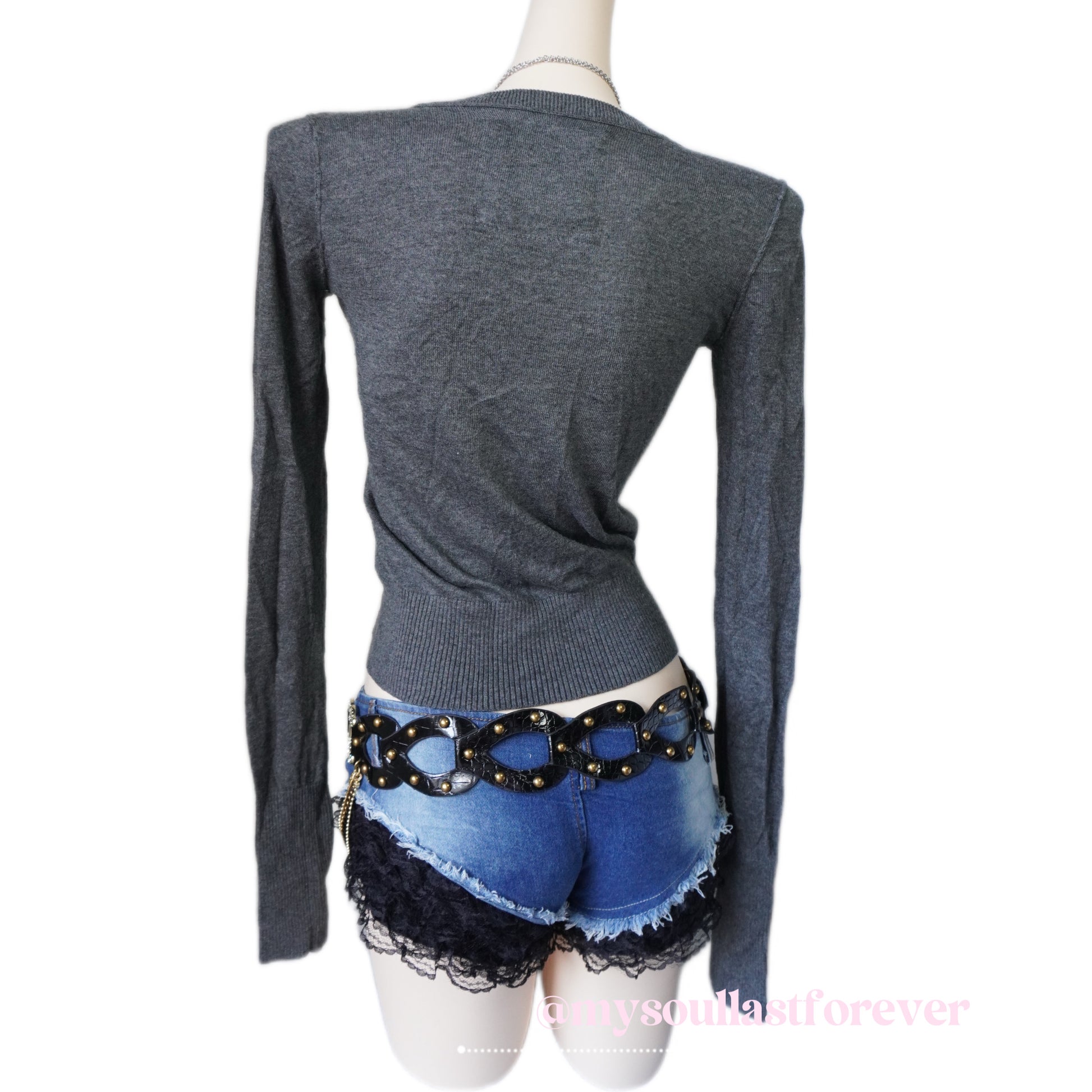 Vintage Abercrombie & Fitch shouju ruffle knit button up knit cardigan - Mysoullastforever