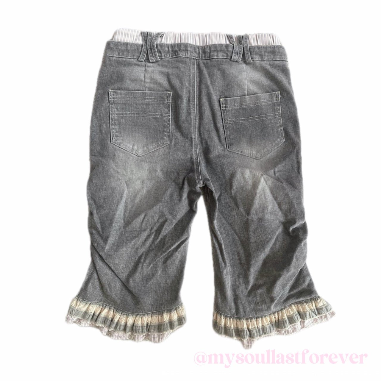 SassyLove shouju girl fashion frill ruffled jort - Mysoullastforever