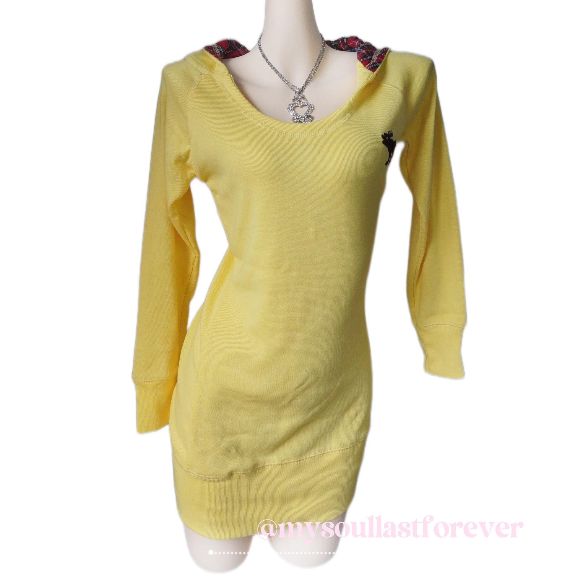 Vintage Abercrombie & Fitch brand 2000s knit hoodie dress - Mysoullastforever