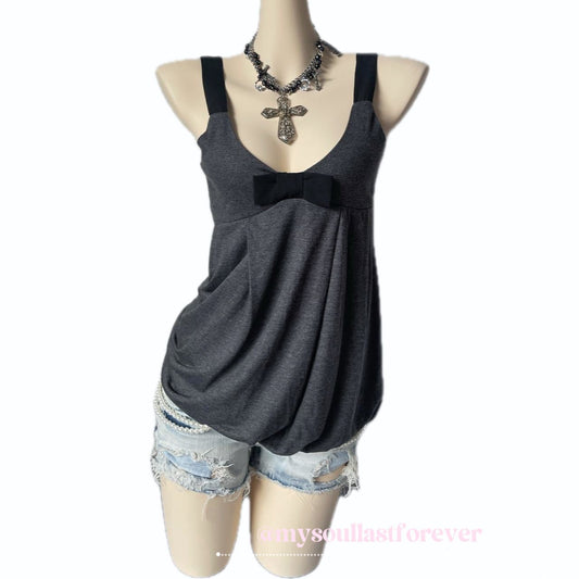 Vintage IIMK adorable shouju core bow detail tank top - Mysoullastforever
