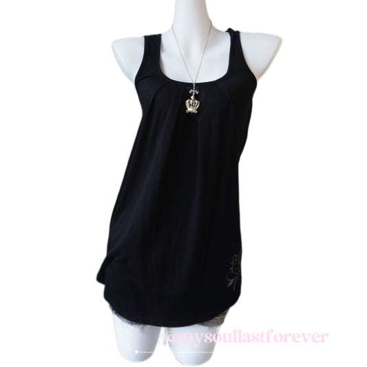 Vintage Ghost of Harlem punk aesthetic cross detail tank top - Mysoullastforever