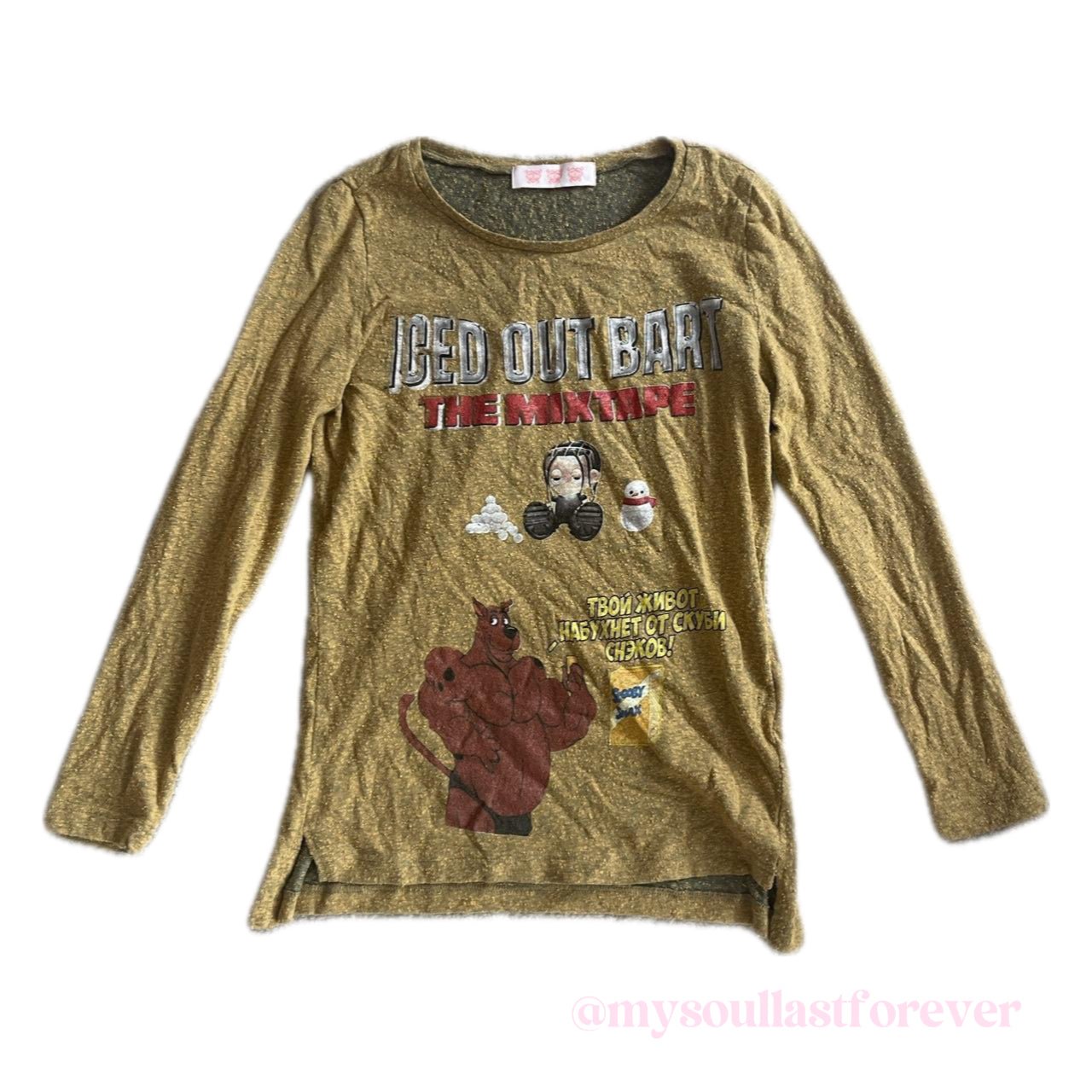 Independent designer brand Texevasion graphics long sleeve top - Mysoullastforever