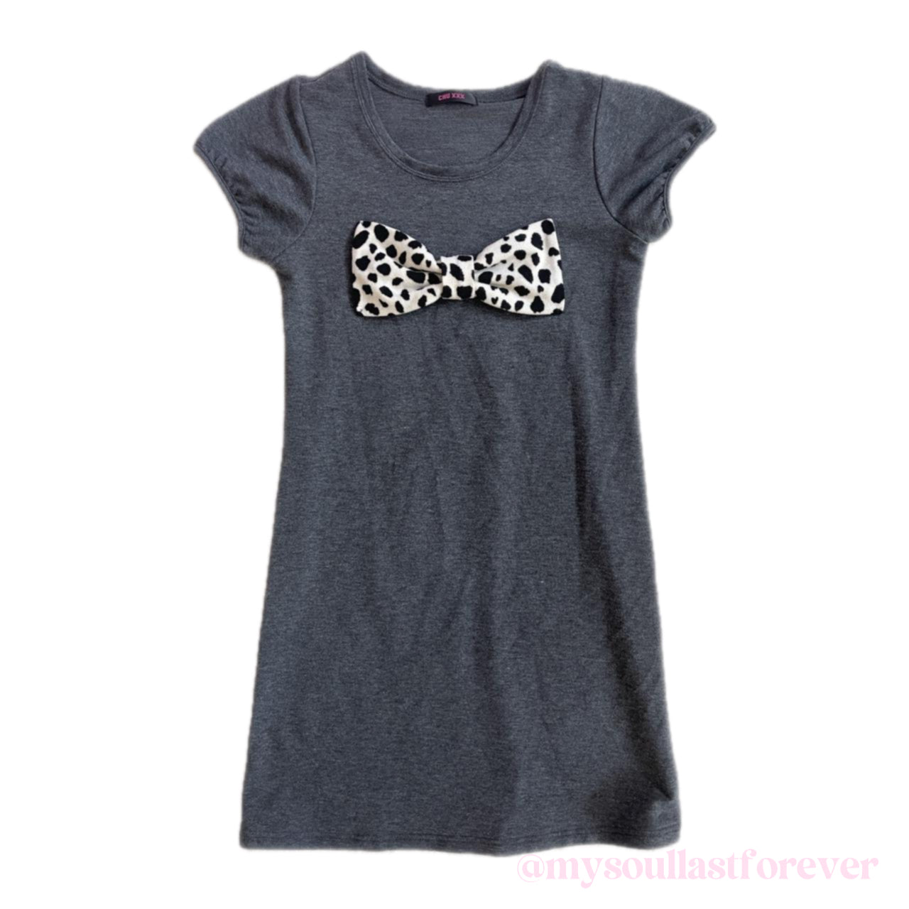 Vintage Chu XXX leopard print bow babydoll dress - Mysoullastforever