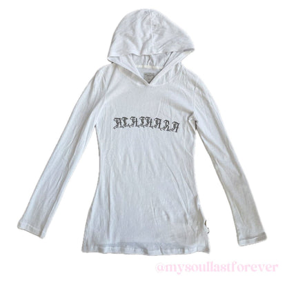 Achihara independent designer brand archive aesthetic fitted long sleeve hoodie - Mysoullastforever