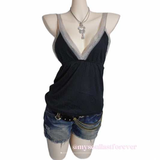 Vintage milkmaid lace strap camisole - Mysoullastforever