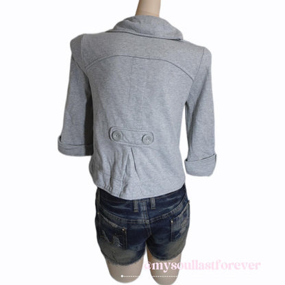 Vintage ES 2000s aesthetic jacket with lace detailing - Mysoullastforever