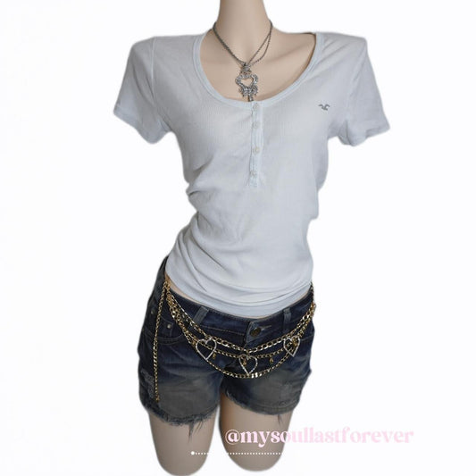 Vintage Hollister milkmaid babydoll short sleeve top - Mysoullastforever